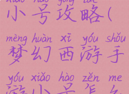 梦幻手游带小号攻略(梦幻西游手游小号怎么玩)