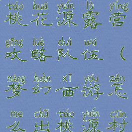 梦幻手游桃花源露营攻略队伍(梦幻西游怎么出桃源村)