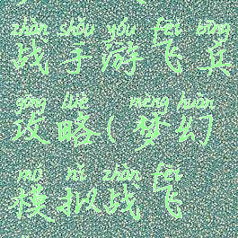 梦幻模拟战手游飞兵攻略(梦幻模拟战飞影攻略)
