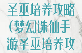 梦幻诛仙手游圣巫培养攻略(梦幻诛仙手游圣巫培养攻略图)