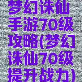 梦幻诛仙手游70级攻略(梦幻诛仙70级提升战力)