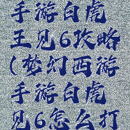 梦幻西游手游白虎王见6攻略(梦幻西游手游白虎见6怎么打)