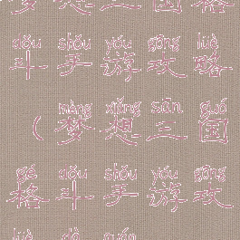 梦想三国格斗手游攻略(梦想三国格斗手游攻略大全)