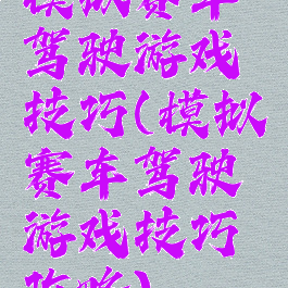 模拟赛车驾驶游戏技巧(模拟赛车驾驶游戏技巧攻略)