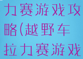 模拟越野拉力赛游戏攻略(越野车拉力赛游戏)