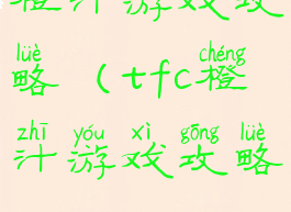 橙汁游戏攻略(tfc橙汁游戏攻略)