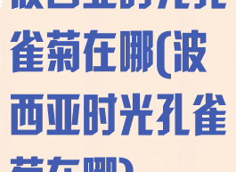 波西亚时光孔雀菊在哪(波西亚时光孔雀菊在哪)
