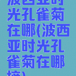 波西亚时光孔雀菊在哪(波西亚时光孔雀菊在哪摘)