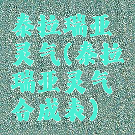 泰拉瑞亚灵气(泰拉瑞亚灵气合成表)