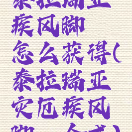 泰拉瑞亚疾风脚镯怎么获得(泰拉瑞亚灾厄疾风脚镯合成)