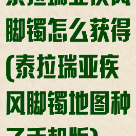 泰拉瑞亚疾风脚镯怎么获得(泰拉瑞亚疾风脚镯地图种子手机版)