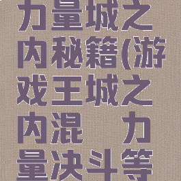 游戏王混沌力量城之内秘籍(游戏王城之内混沌力量决斗等级)