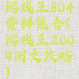 游戏王804资料集合(游戏王2009图文攻略)