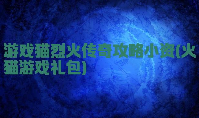 游戏猫烈火传奇攻略小资(火猫游戏礼包)