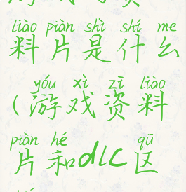 游戏的资料片是什么(游戏资料片和dlc区别)