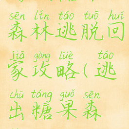 游戏糖果森林逃脱回家攻略(逃出糖果森林攻略)