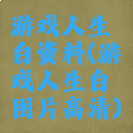 游戏人生白资料(游戏人生白图片高清)