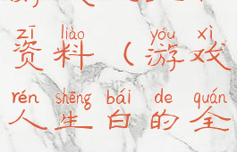 游戏人生白资料(游戏人生白的全名)