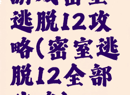 游戏密室逃脱12攻略(密室逃脱12全部攻略)