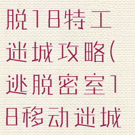 游戏密室逃脱18特工迷城攻略(逃脱密室18移动迷城攻略)