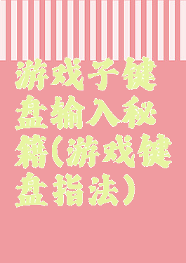 游戏子键盘输入秘籍(游戏键盘指法)