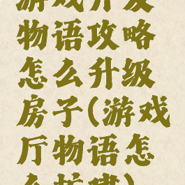 游戏开发物语攻略怎么升级房子(游戏厅物语怎么扩建)