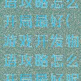 游戏开发物语攻略怎么开局最好(游戏开发物语攻略怎么开局最好呢)