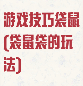 游戏技巧袋鼠(袋鼠袋的玩法)