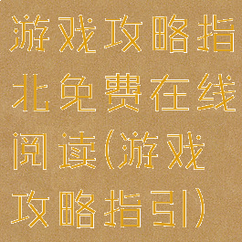 游戏攻略指北免费在线阅读(游戏攻略指引)