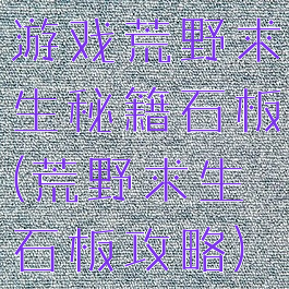 游戏荒野求生秘籍石板(荒野求生石板攻略)