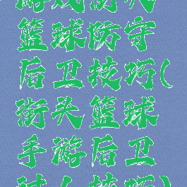 游戏街头篮球防守后卫技巧(街头篮球手游后卫过人技巧)