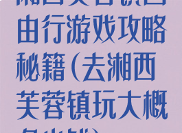 湘西芙蓉镇自由行游戏攻略秘籍(去湘西芙蓉镇玩大概多少钱)