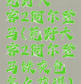 荒野大镖客2阿尔登马(荒野大镖客2阿尔登马铁灰色怎么获得)