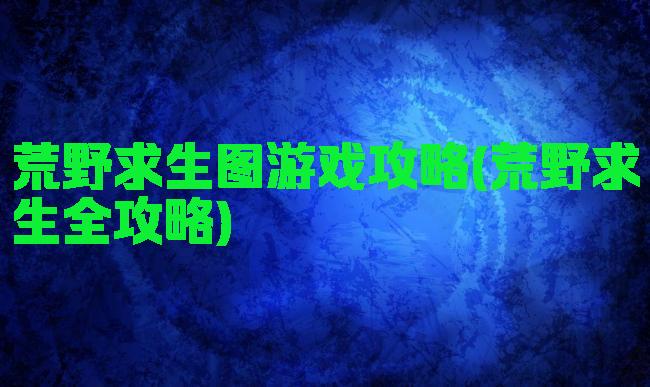 荒野求生图游戏攻略(荒野求生全攻略)