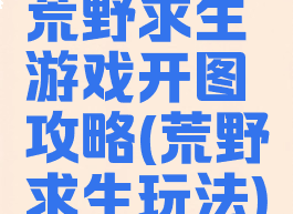 荒野求生游戏开图攻略(荒野求生玩法)