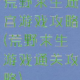 荒野求生迷宫游戏攻略(荒野求生游戏通关攻略)