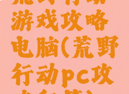 荒野行动游戏攻略电脑(荒野行动pc攻略秘籍)