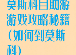 莫斯科自助游游戏攻略秘籍(如何到莫斯科)