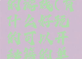 能开秘籍的游戏(有什么好玩的可以开秘籍的单机游戏)