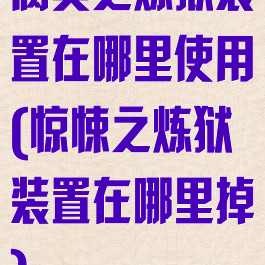 腐臭之炼狱装置在哪里使用(惊悚之炼狱装置在哪里掉)
