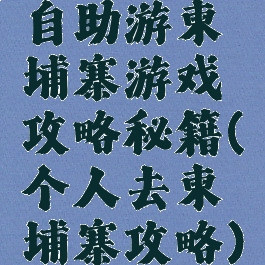 自助游柬埔寨游戏攻略秘籍(个人去柬埔寨攻略)