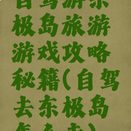 自驾游东极岛旅游游戏攻略秘籍(自驾去东极岛怎么走)