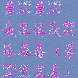 芽庄芽庄旅游游戏攻略秘籍(芽庄怎么去)