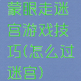 蒙眼走迷宫游戏技巧(怎么过迷宫)