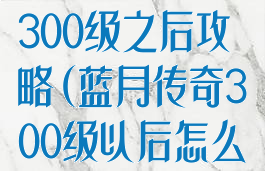蓝月传奇手游300级之后攻略(蓝月传奇300级以后怎么玩)