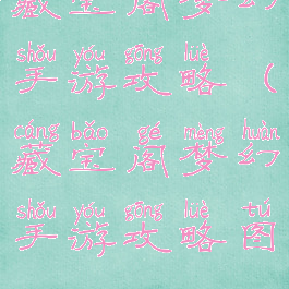 藏宝阁梦幻手游攻略(藏宝阁梦幻手游攻略图)