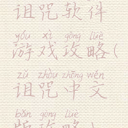 诅咒软件游戏攻略(诅咒中文版攻略)