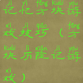 记忆方块游戏技巧(方块历险记游戏)