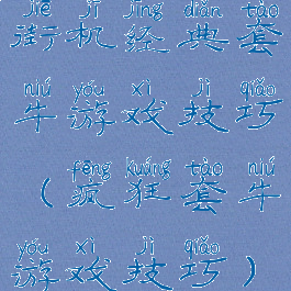 街机经典套牛游戏技巧(疯狂套牛游戏技巧)