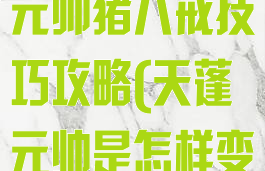街机游戏天蓬元帅猪八戒技巧攻略(天蓬元帅是怎样变成猪八戒的)